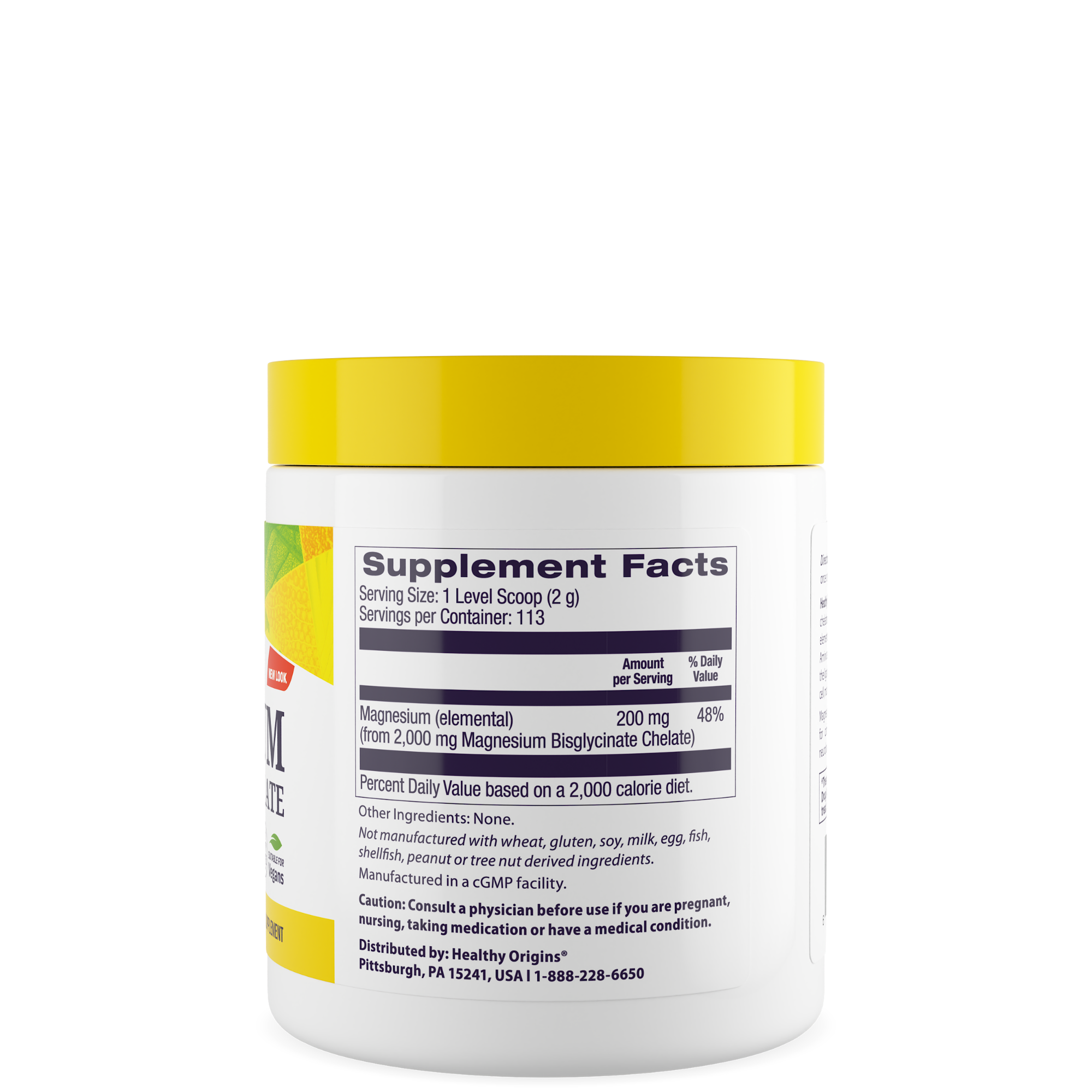 Healthy Origins - Chélate de bisglycinate de magnésium (TRAACS®)