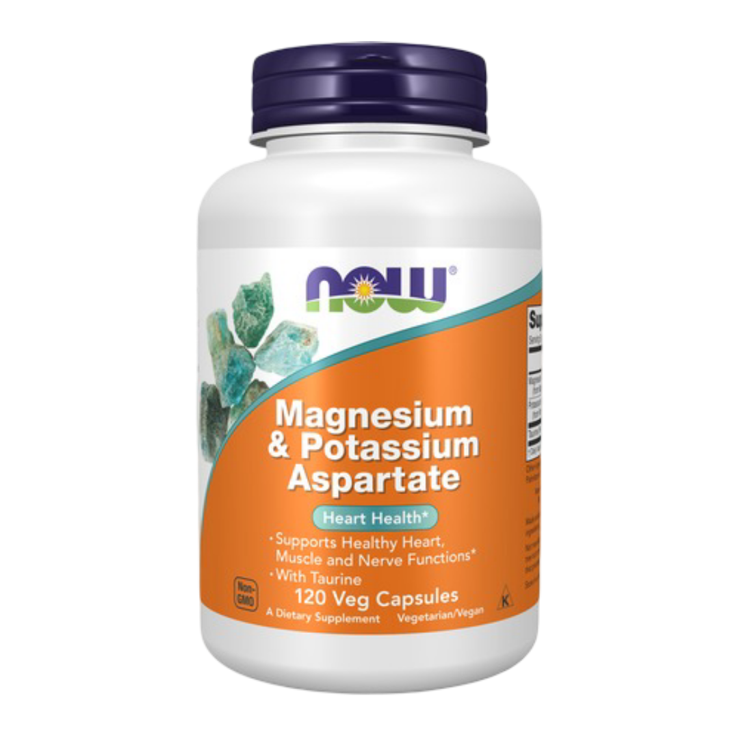 Maintenant - Capsules végétales d'aspartate de magnésium et de potassium, 120 VCaps