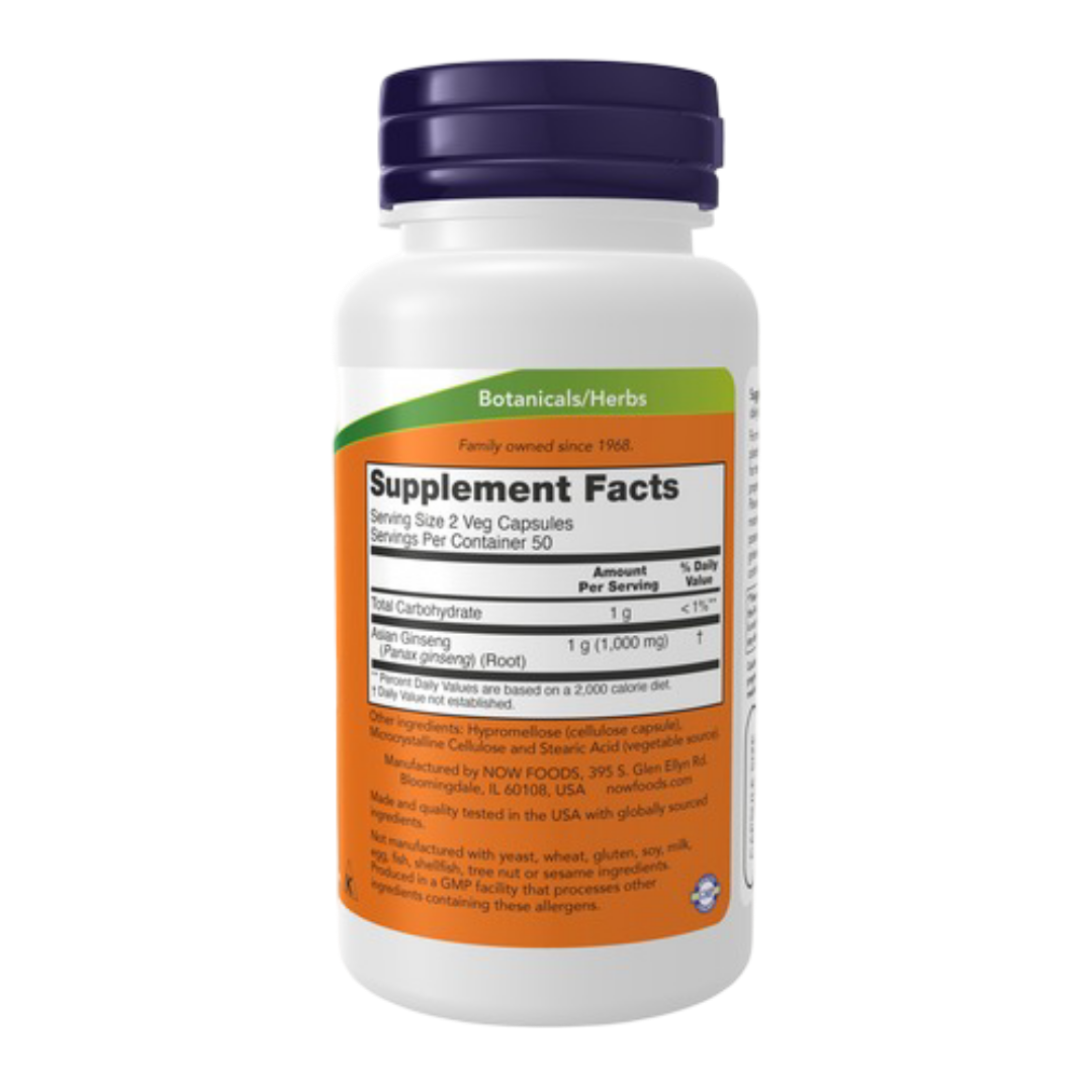 Maintenant - Panax Ginseng 500 mg Capsules Végétales