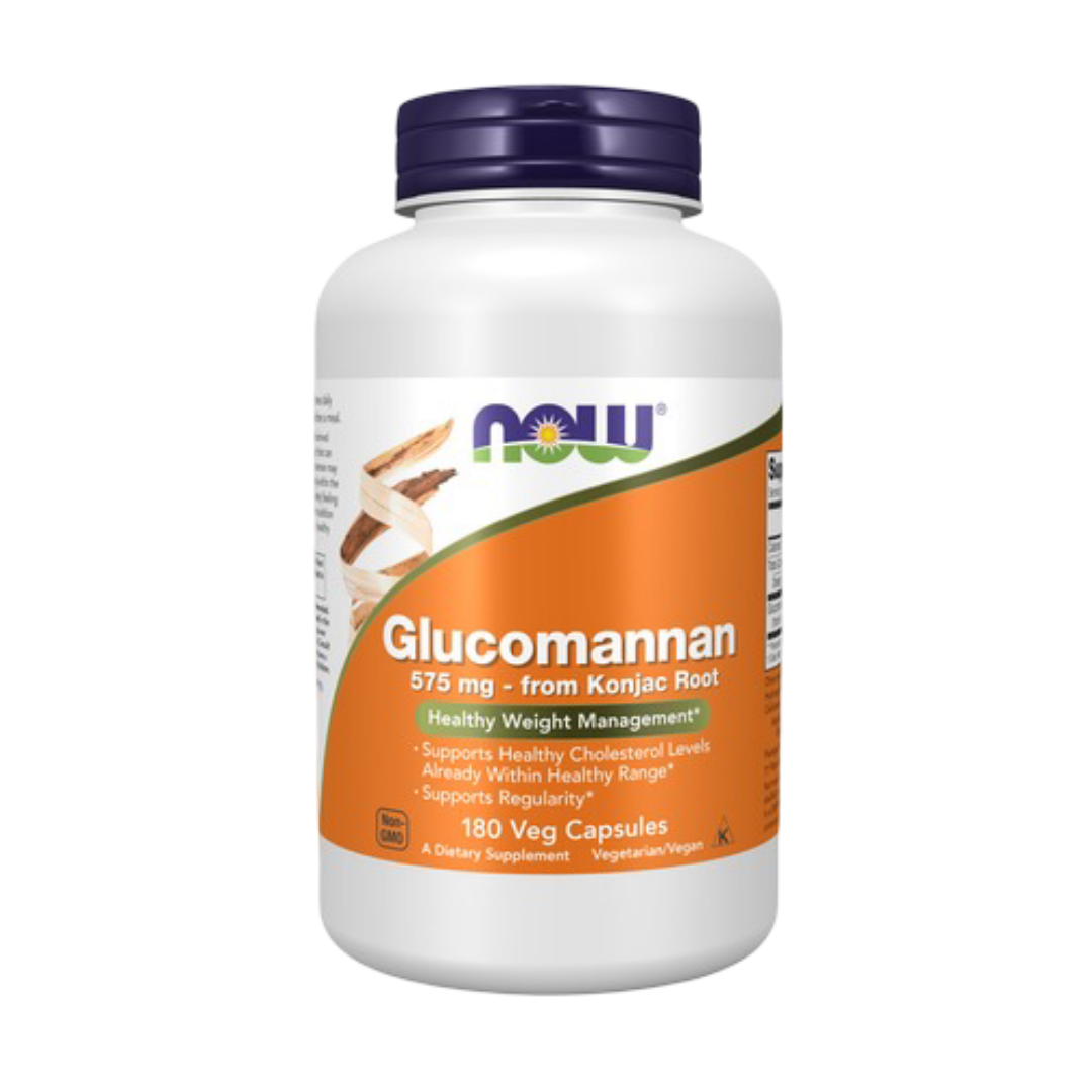 Maintenant - Glucomannane 575 mg 180 Caps, Niveaux de cholestérol sains, Racine de Konjac