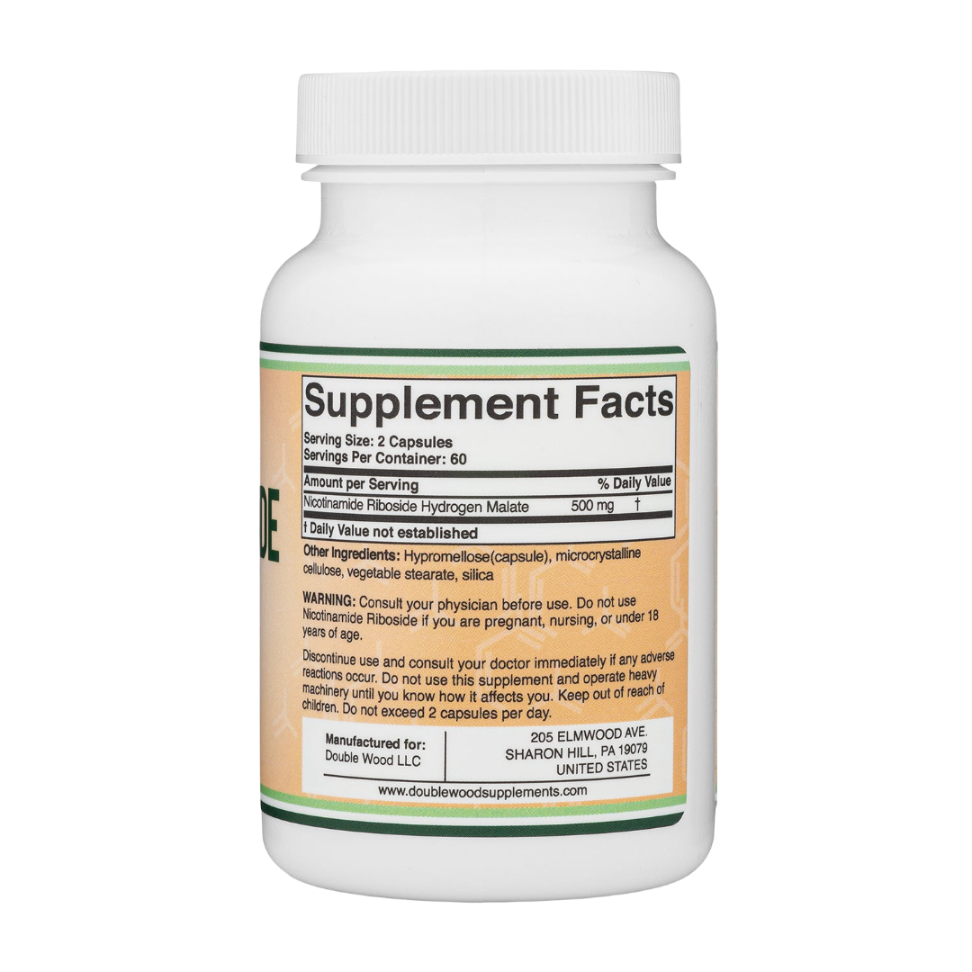 Supplement bottle with 'Supplement Facts' label on a white background