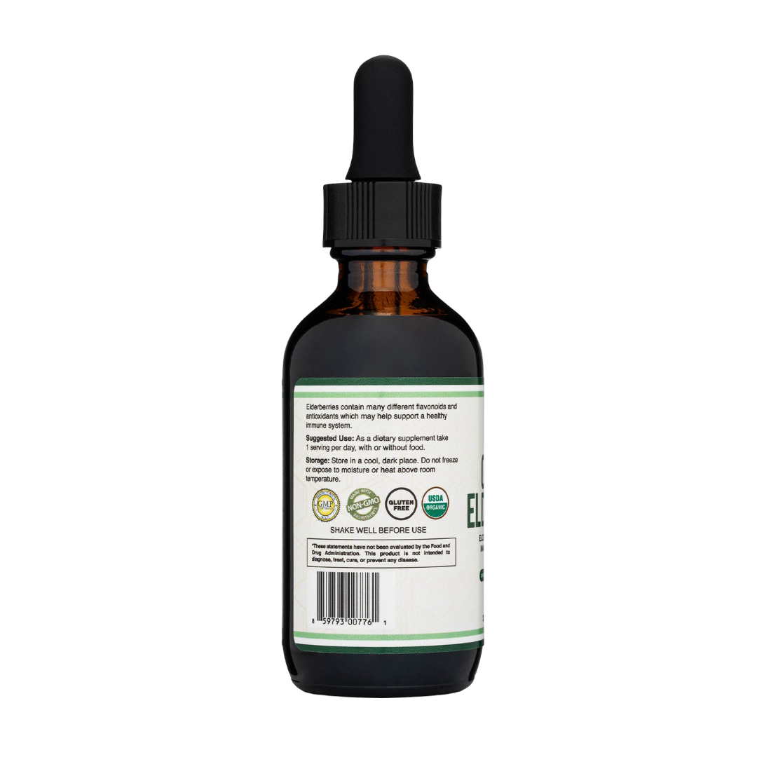 CBD tincture bottle with dropper on a white background