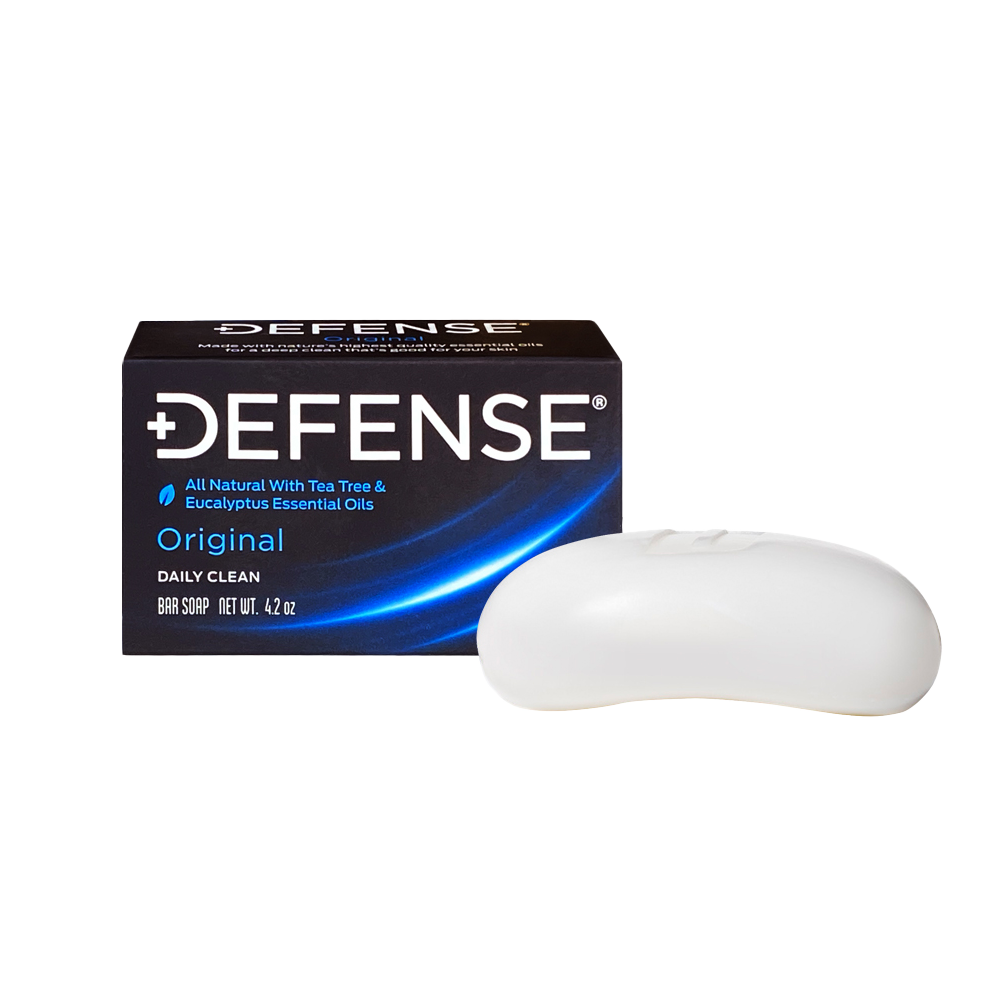 防禦皂 - 4 盎司條 - 含有天然茶樹和尤加利油 - 原味