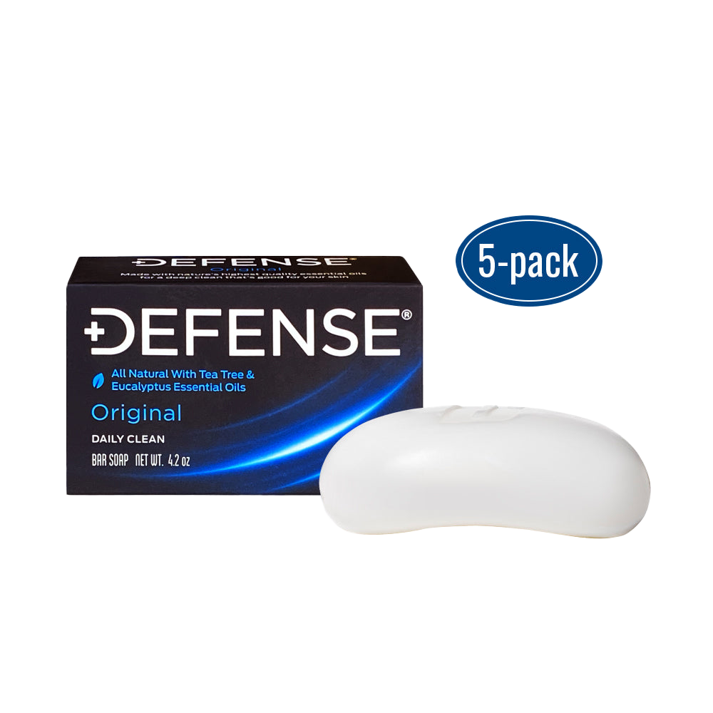 防禦皂 - 4 盎司條 - 含有天然茶樹和尤加利油 - 原味
