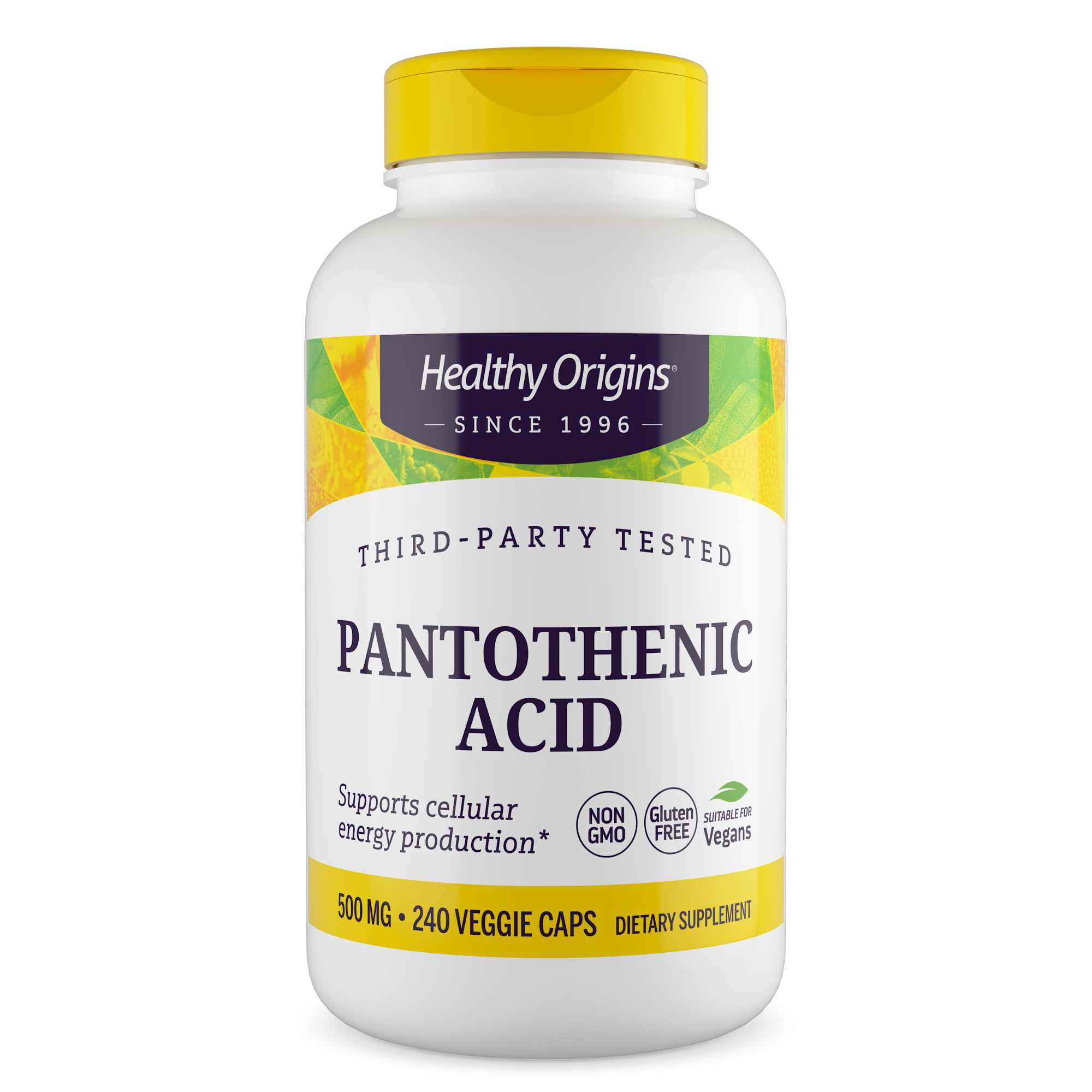 Healthy Origins - Acide pantothénique 500 mg