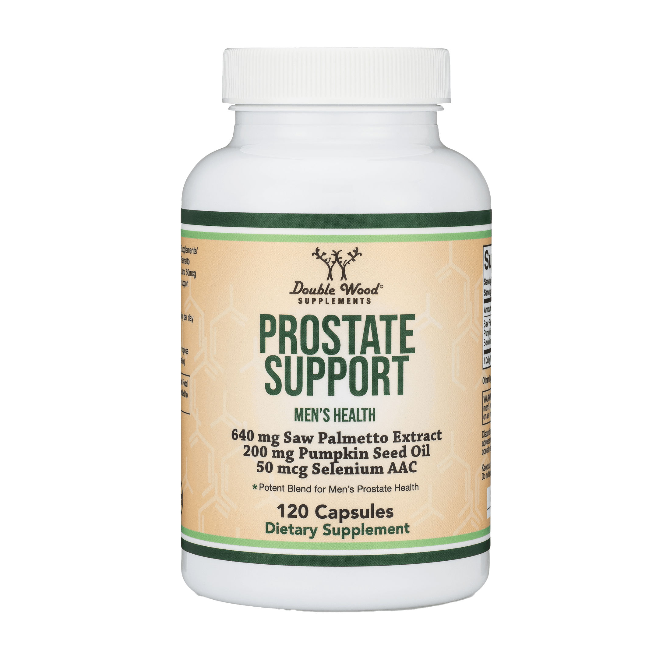 Double Wood - Supplément de soutien de la prostate - 120 capsules