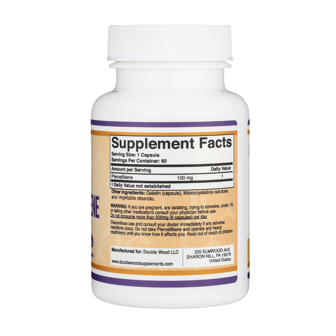 Double Wood - Ptérostilbène - 60 gélules de 100 mg