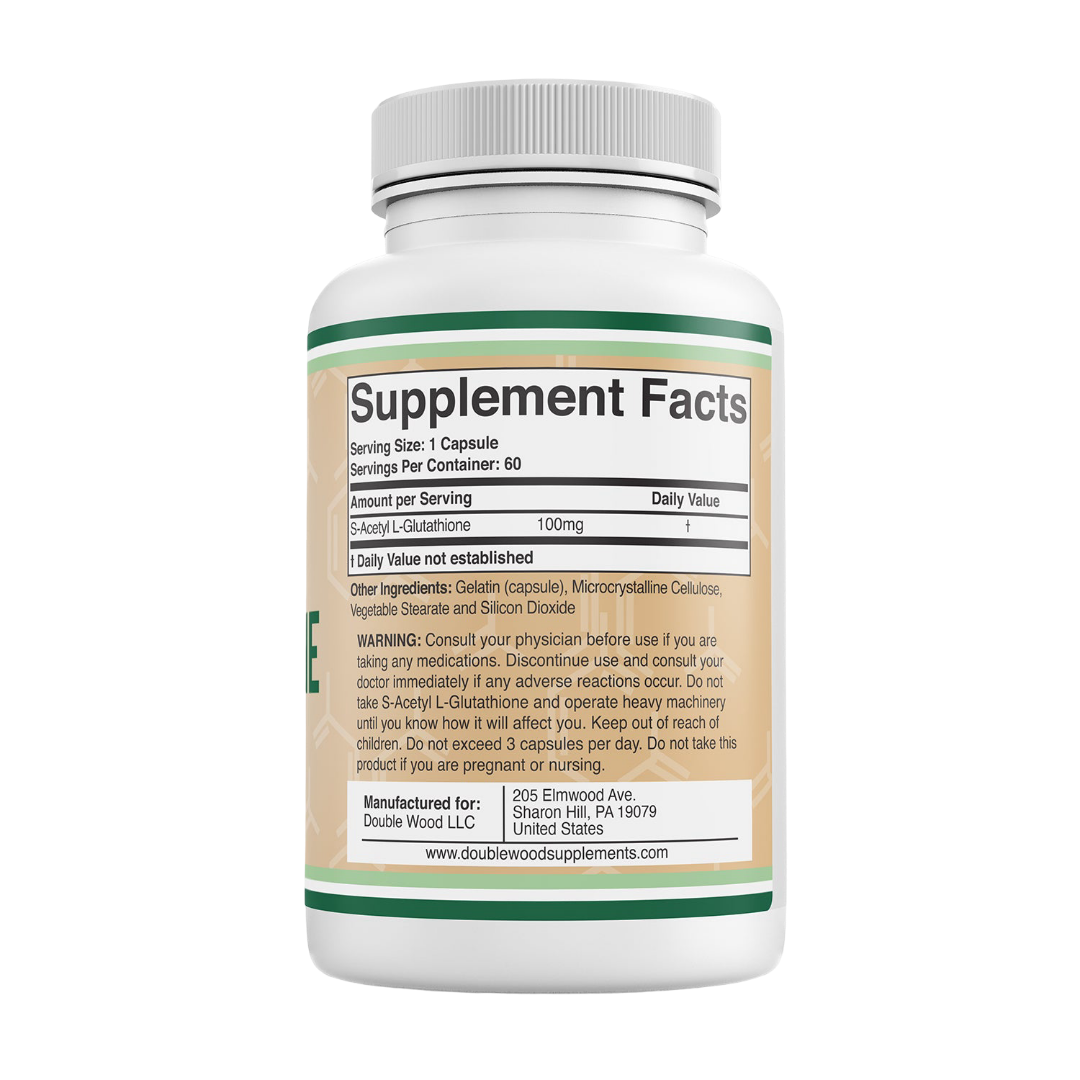 Double Wood - S-Acétyl Glutathion - 60 gélules de 100 mg