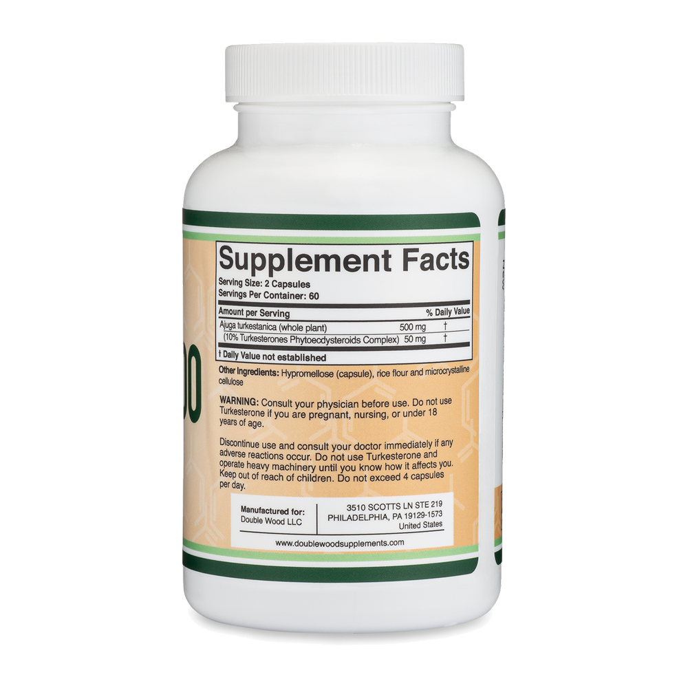 Double Wood - Turkestérone - 120 gélules de 500 mg