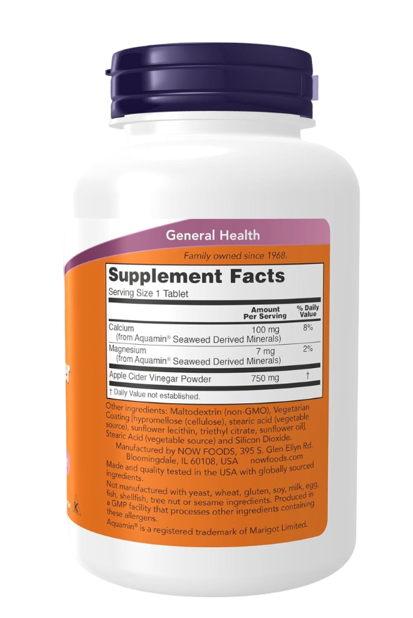 Now - Apple Cider Vinegar 750mg