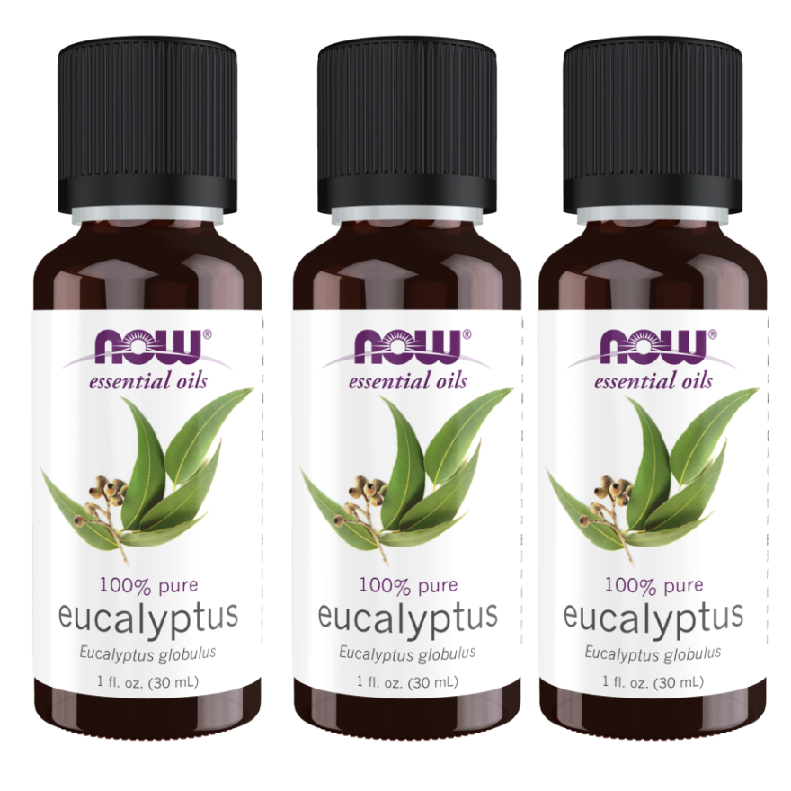 NOW Foods Essential Oils - Huile d'eucalyptus, 1 once (paquet de 3)