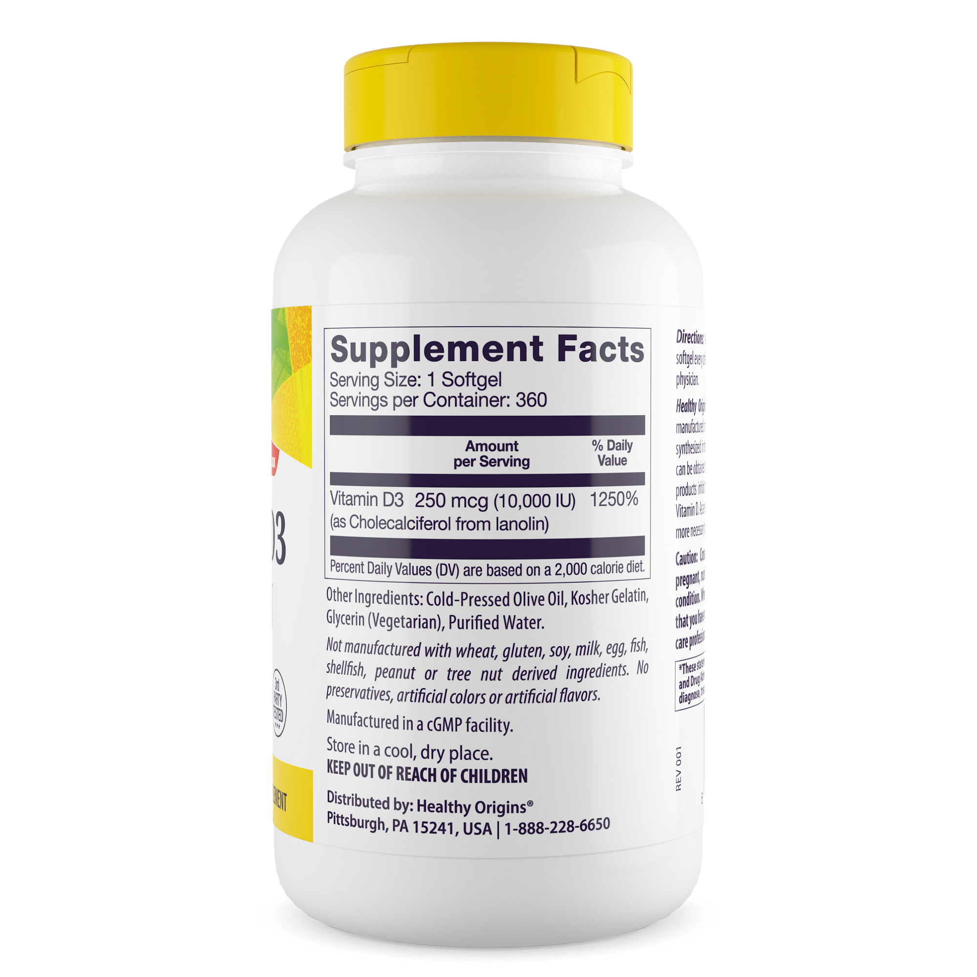Healthy Origins - Vitamin D3 10,000 IU