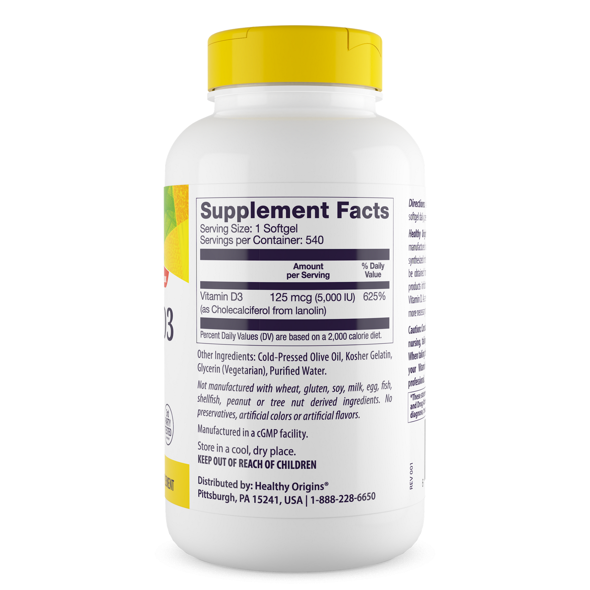 Healthy Origins - Vitamin D3 5,000 IU