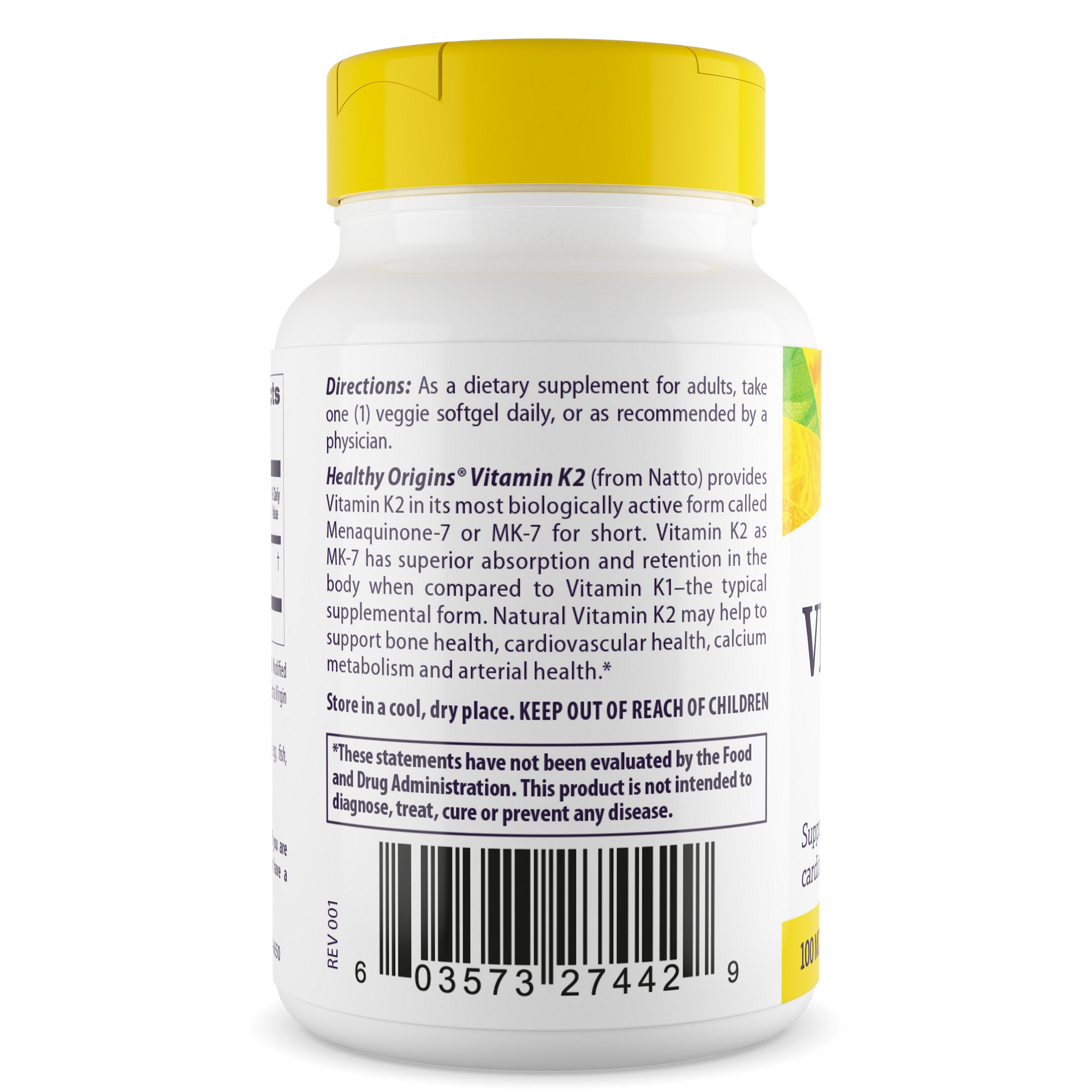 Healthy Origins - Vitamin K2 as MK-7