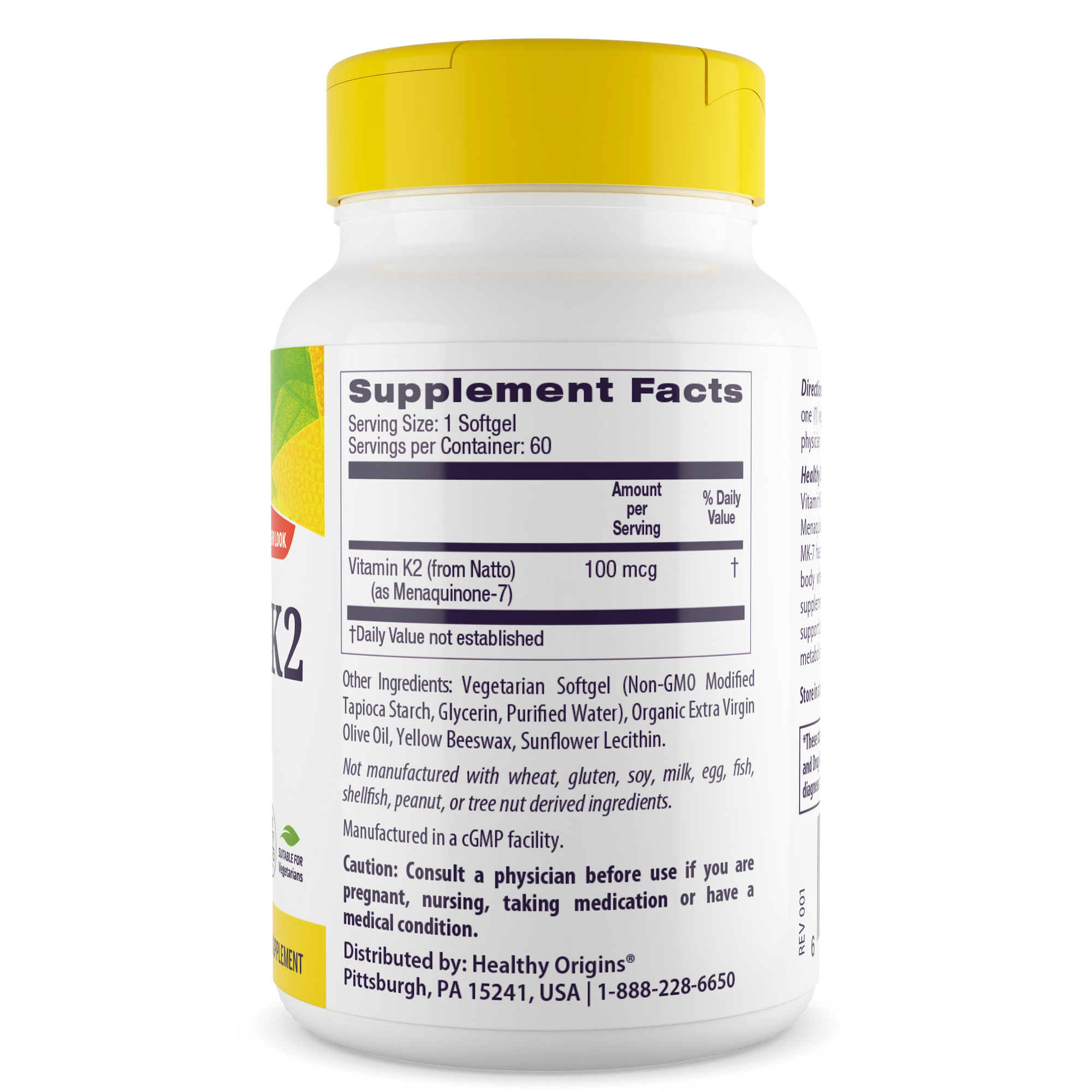 Healthy Origins - Vitamin K2 as MK-7