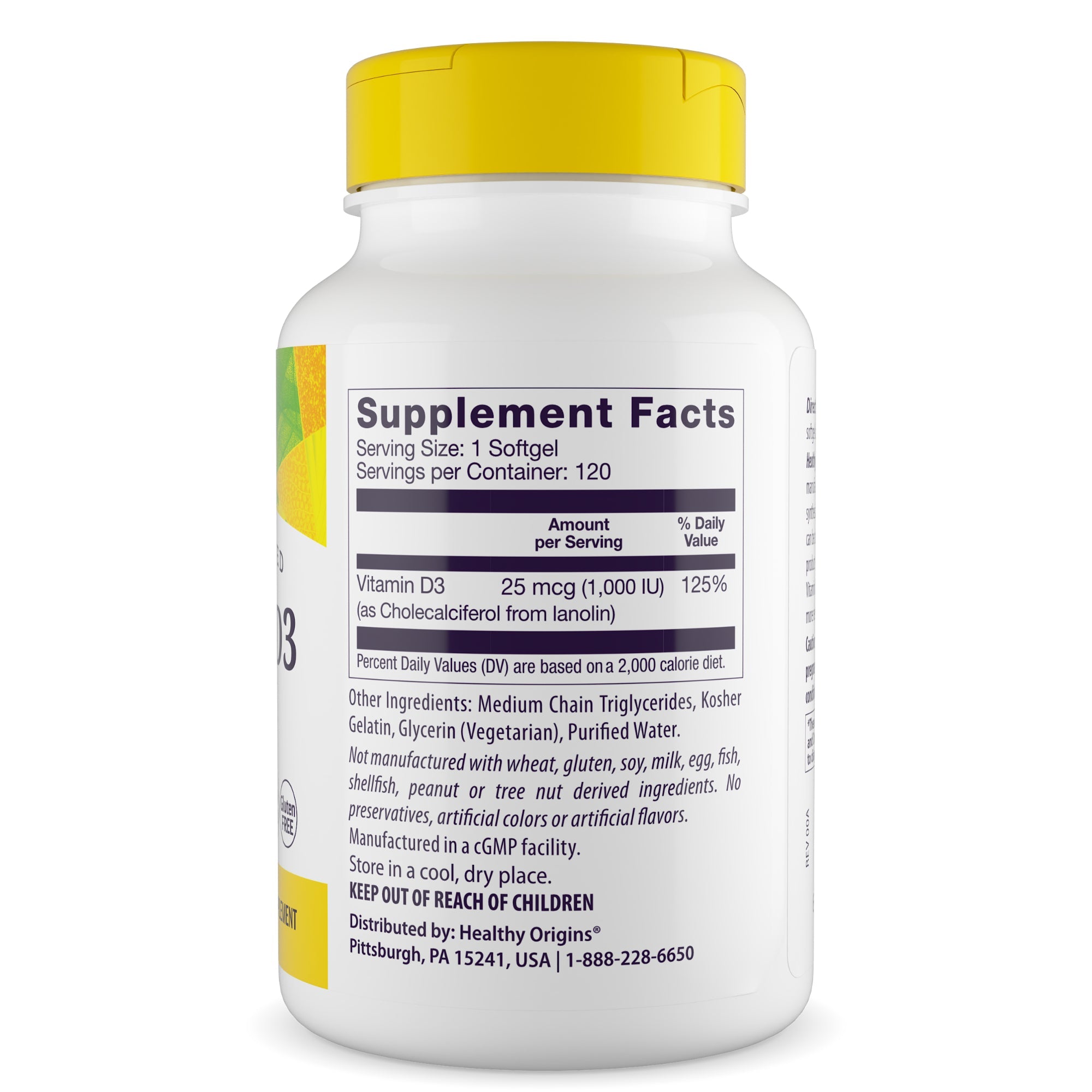 Healthy Origins - Vitamin Dз (with MCT Oil) 1,000 IU