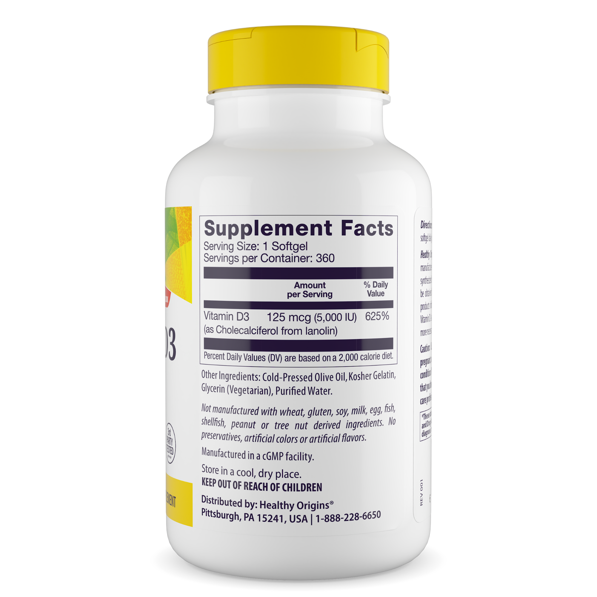 Healthy Origins - Vitamin D3 5,000 IU