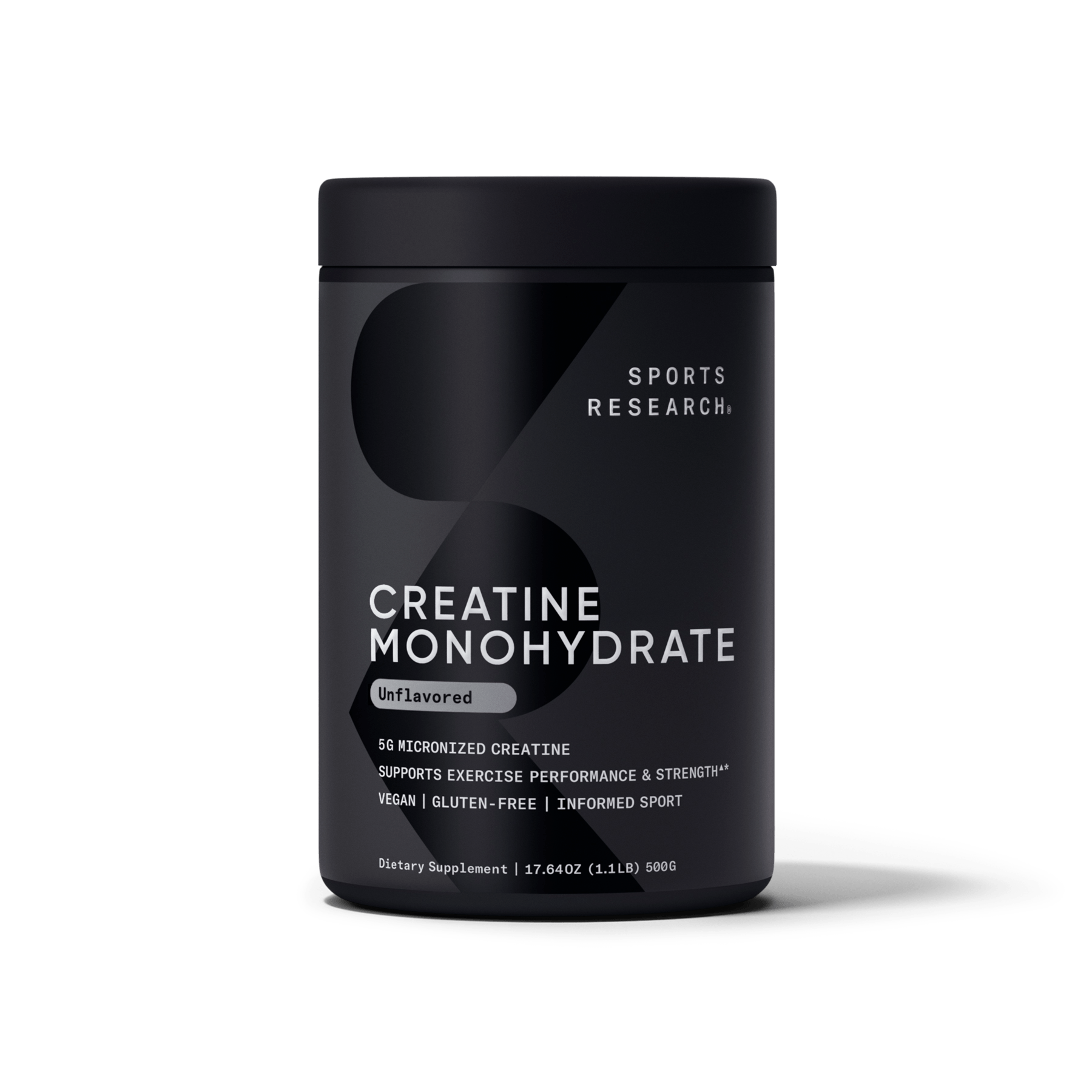 Sports Research - 一水肌酸,5G 微粉化肌酸 - 300 克,原味