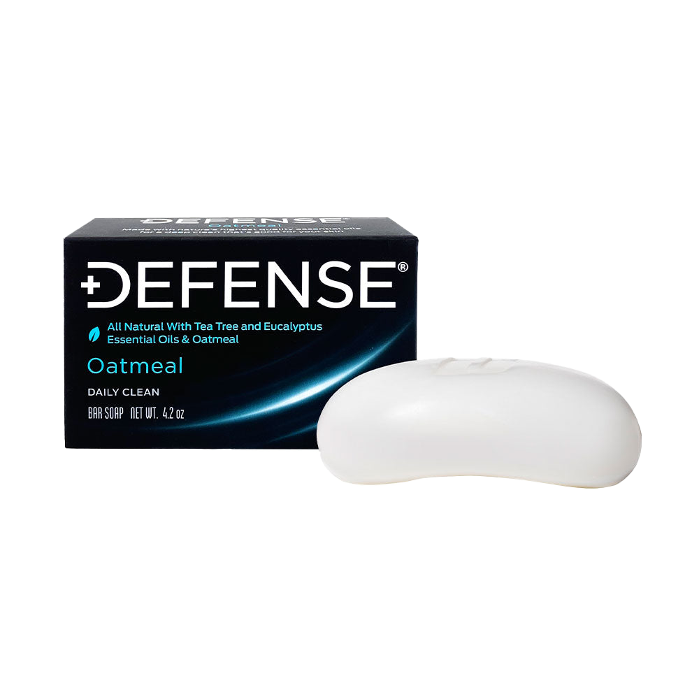 防禦皂 - 4 盎司條 - 含有天然茶樹和尤加利油 - 燕麥