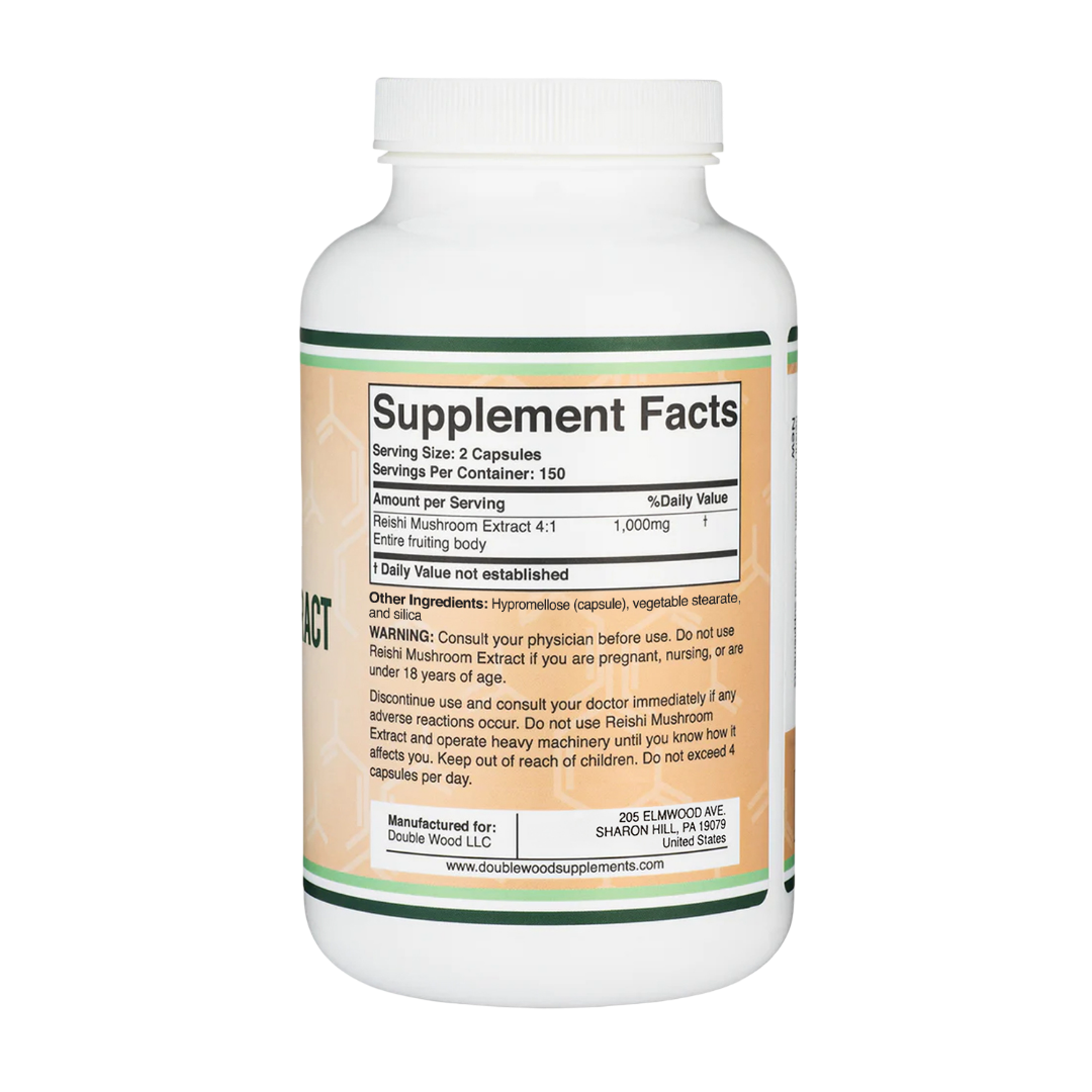 Double Wood - Champignon Reishi - 300 x 500 mg gélules