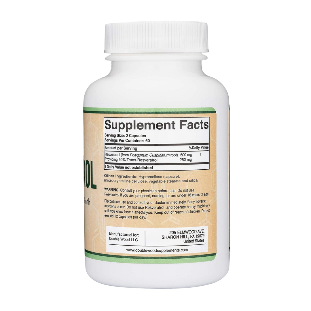 Double Wood - Resvératrol - 120 gélules de 250 mg