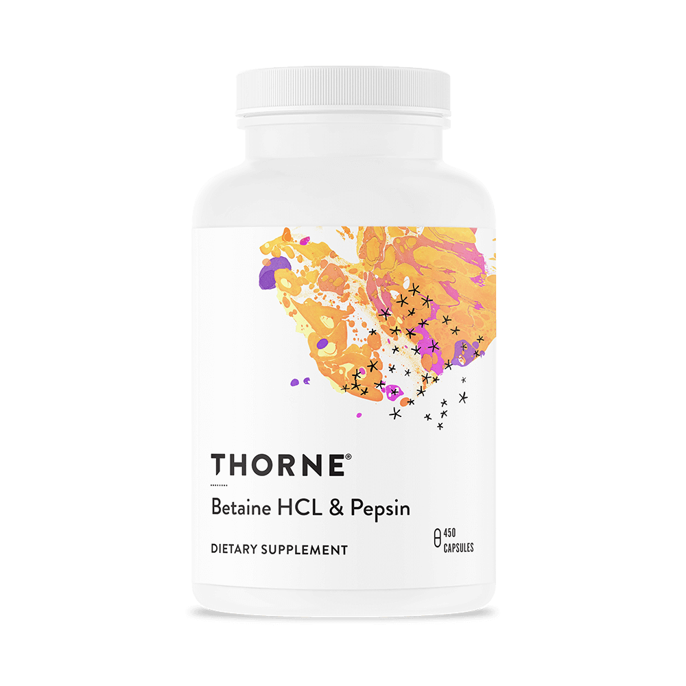 Thorne - Betaine HCL & Pepsin - 450 Capsules