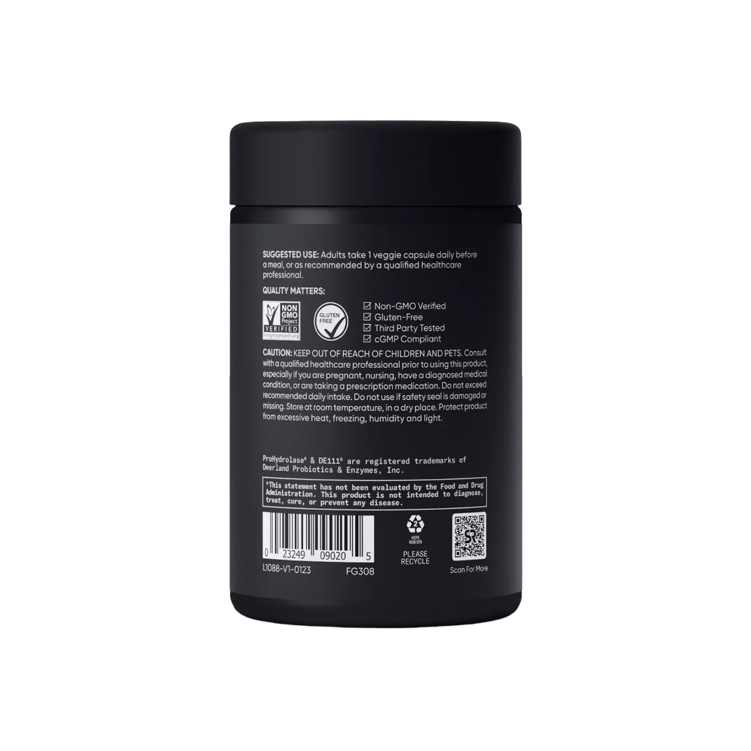 Sports Research black container with label on a white background