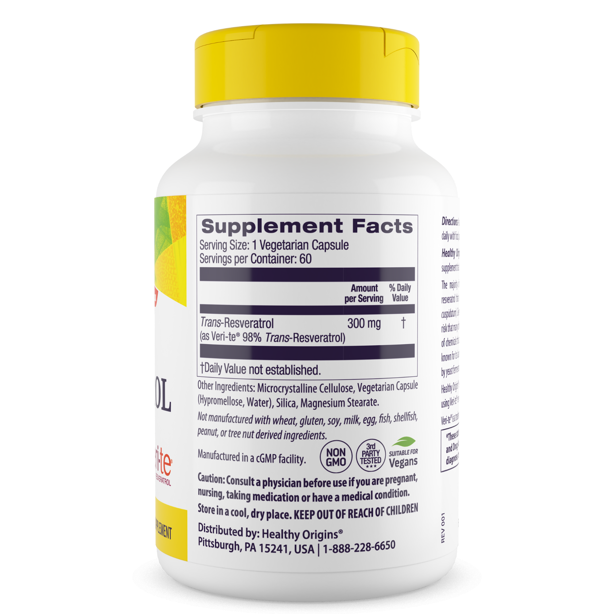 Healthy Origins - Resveratrol (Trans-Resveratrol)