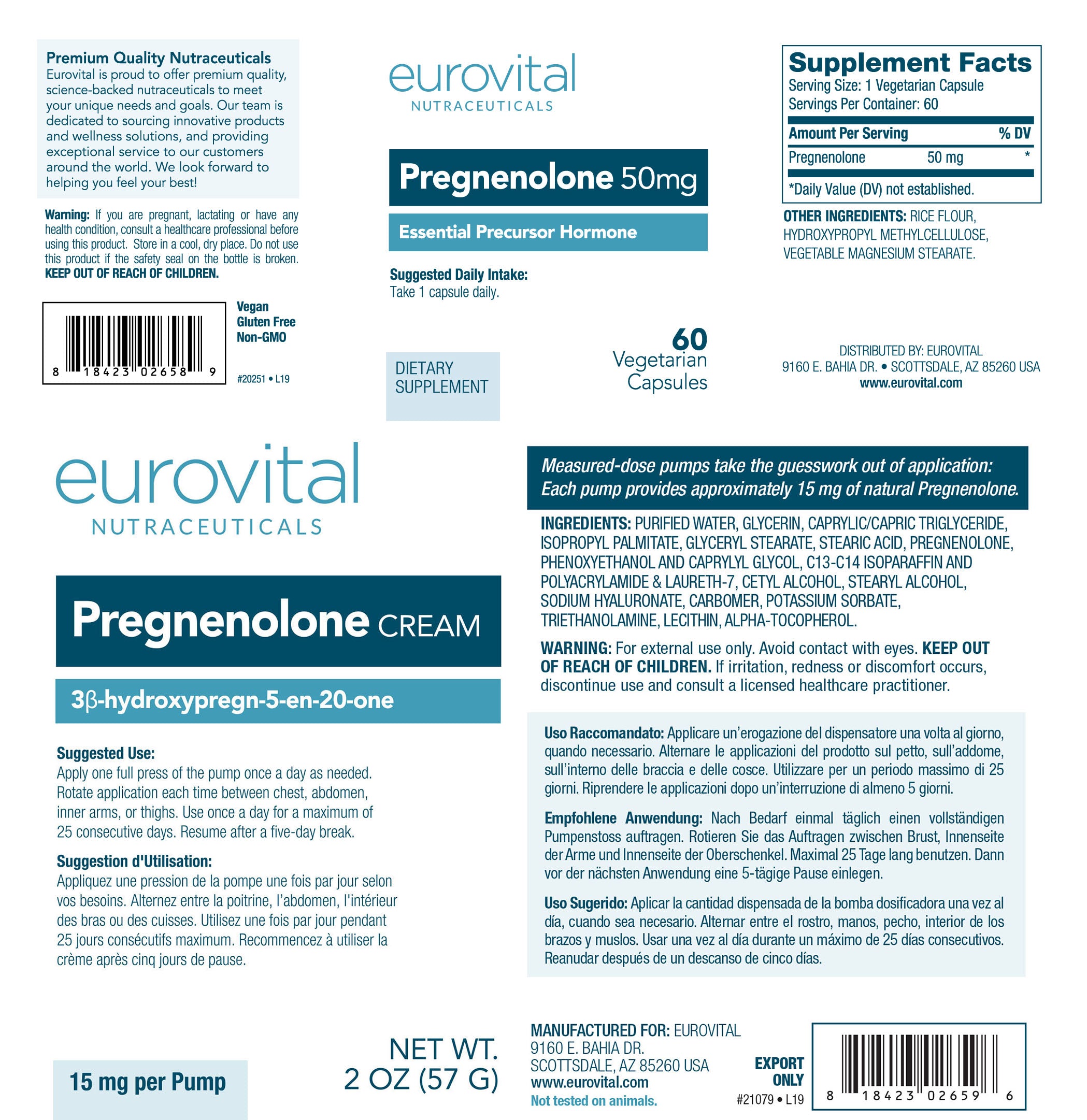 EuroVital - Pregnenolone Cream