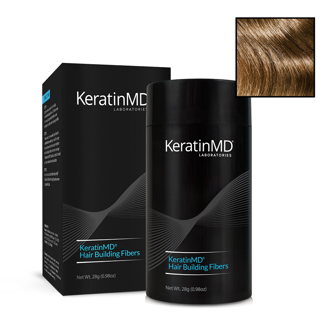 KeratinMD FIBRES DE CONSTRUCTION CAPILLAIRE (5 nuances) Approvisionnement de 60 jours 28 g