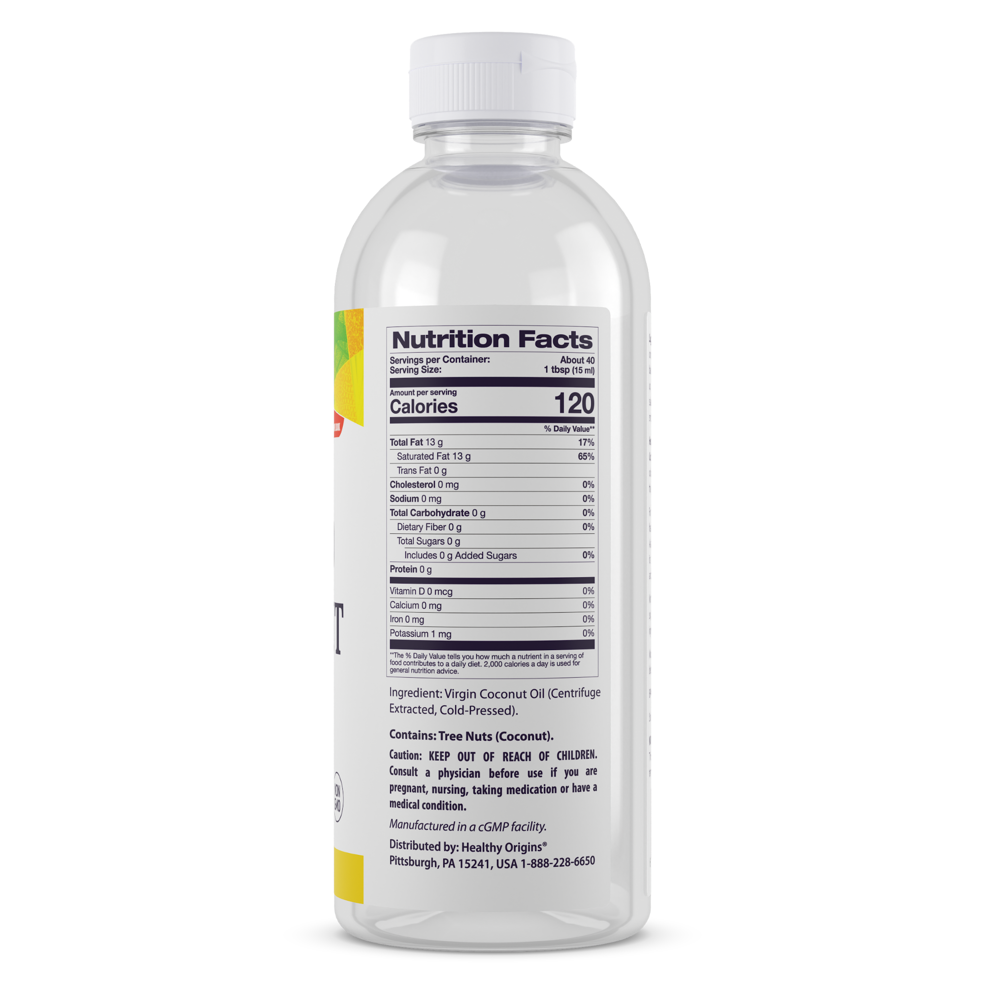 Healthy Origins - Huile de noix de coco, liquide (100 % vierge)