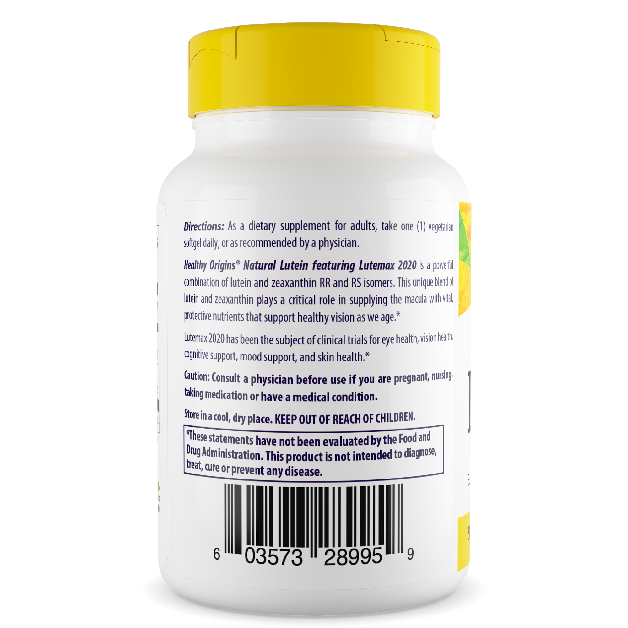 Healthy Origins - Lutéine (Lutemax® 2020), 20 mg