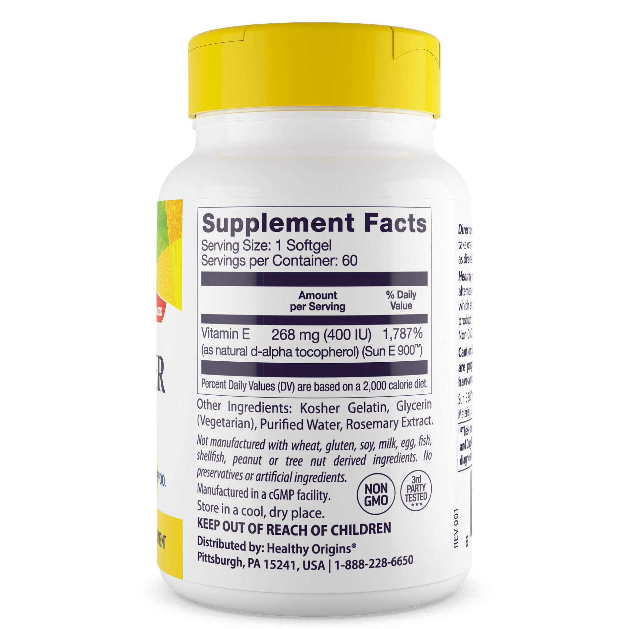 Healthy Origins - Vitamin E Sunflower (Sun E 900)