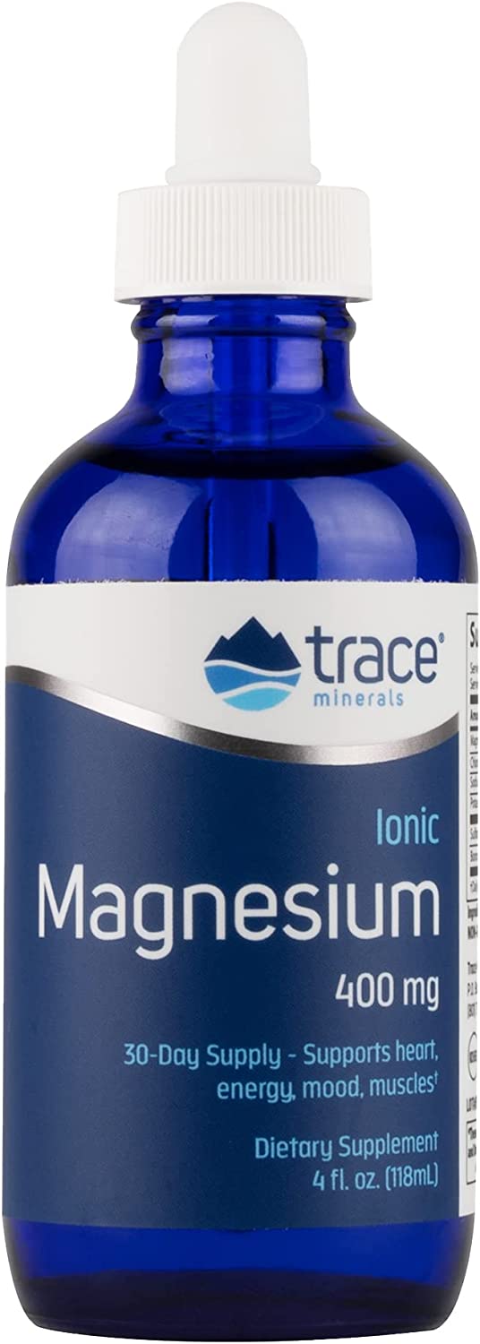 Trace Minerals - Liquid Ionic Magnesium, Supports Heart Health, 400mg - 2 Sizes