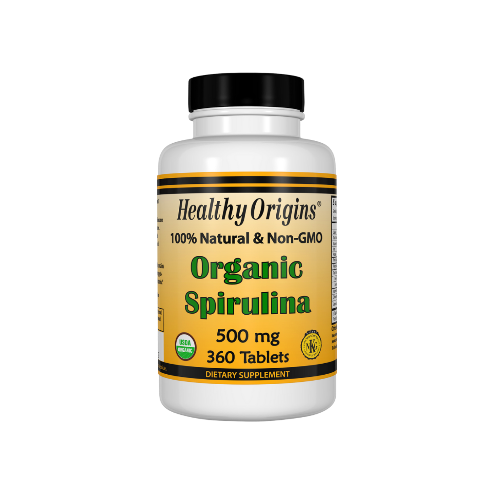Healthy Origins - Spiruline, 500 mg (biologique)