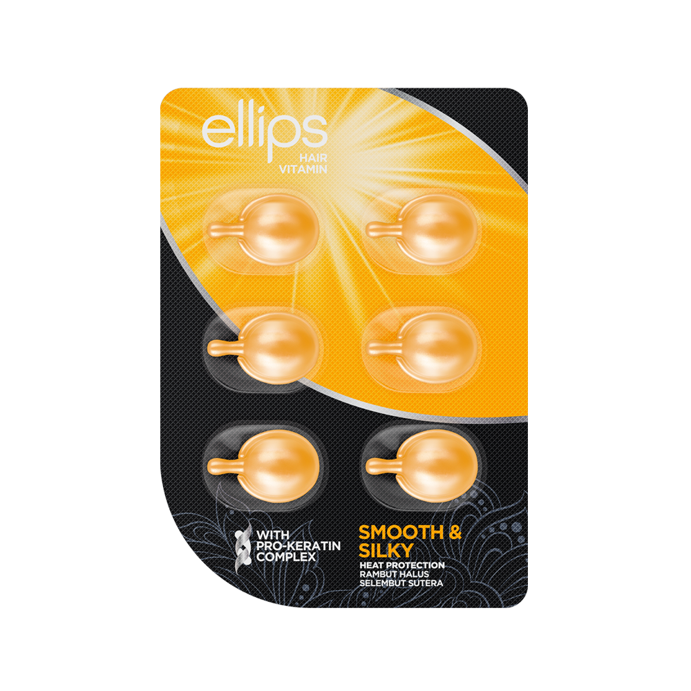 Ellips - Vitamines capillaires complexes pro kératine, bouchon 6x 1 ml - 3 types différents