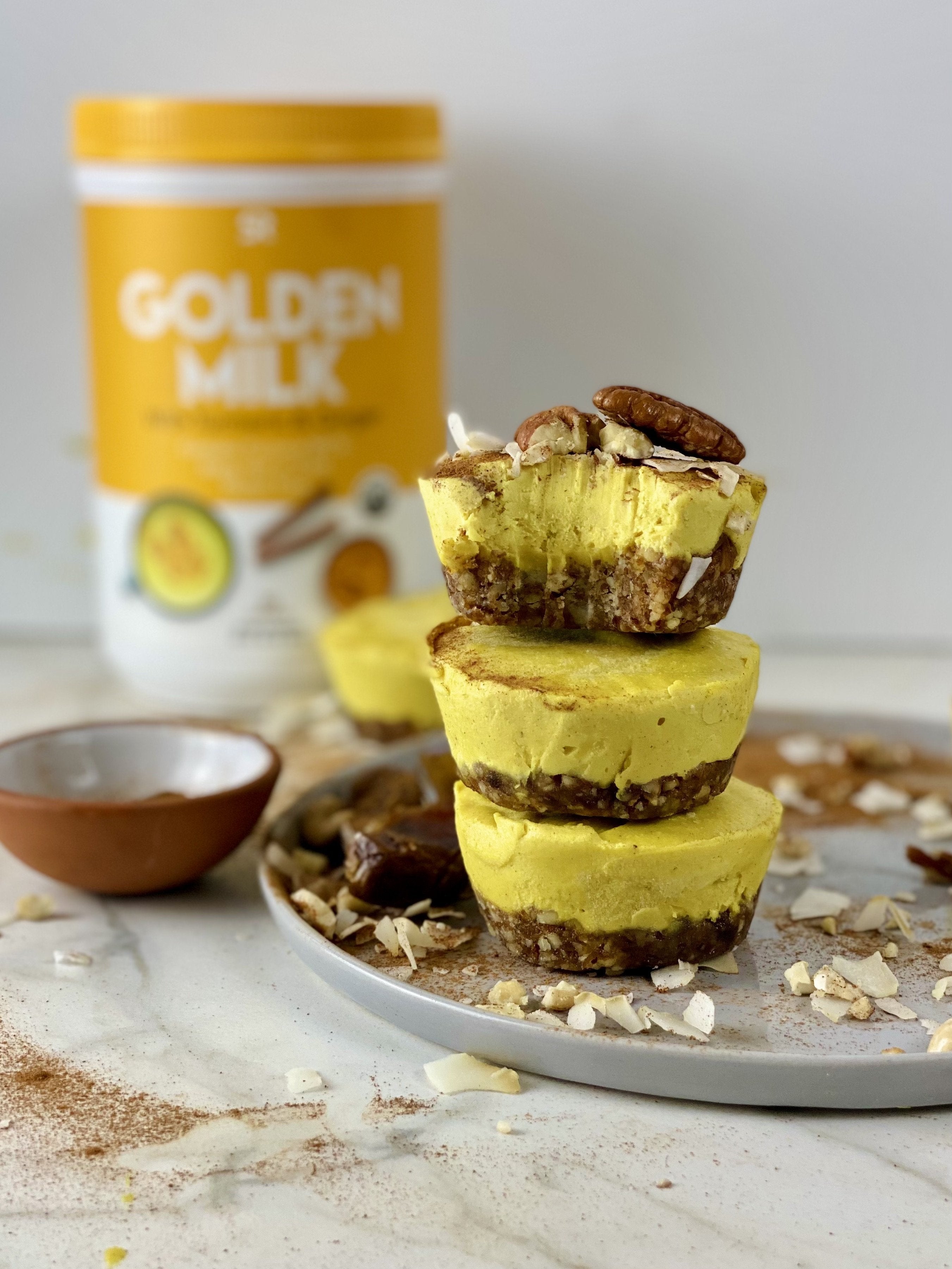 Golden Milk Cheesecake Bites