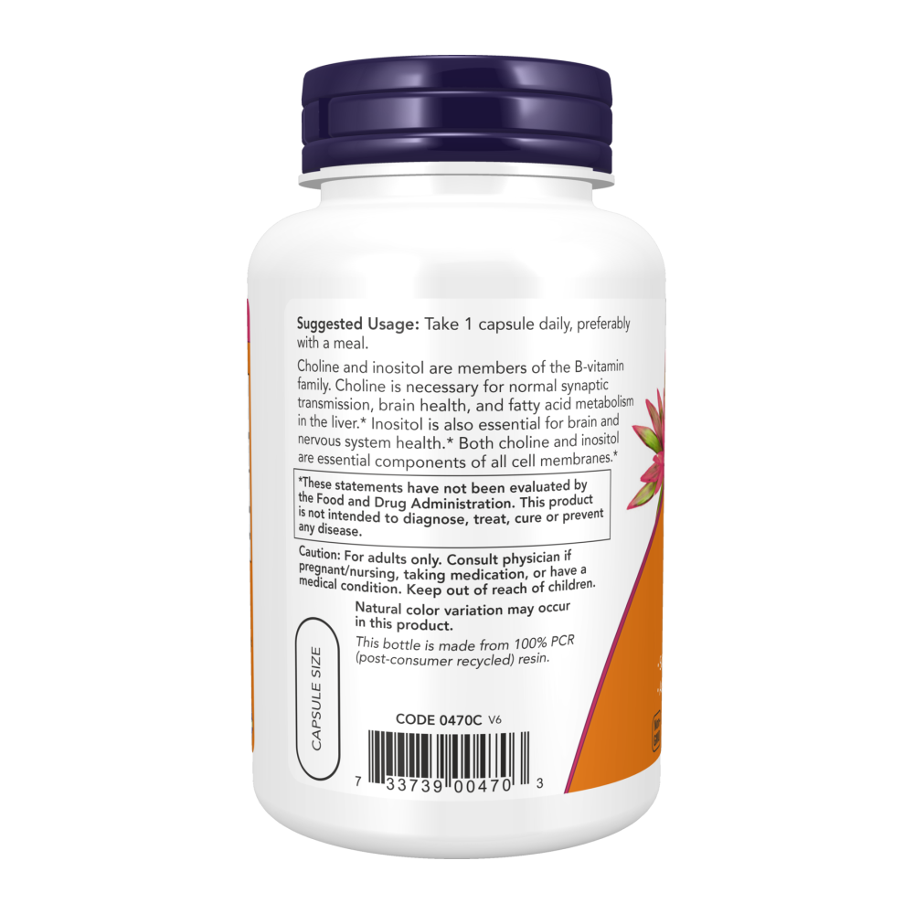 Maintenant - Choline &amp; Inositol 500 mg Capsules Végétales