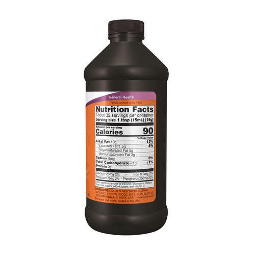 Maintenant - Lécithine liquide de tournesol 16 fl oz (473 ml) VÉGAN