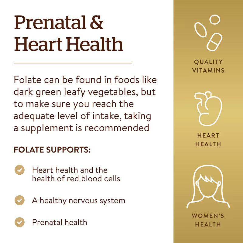 Solgar - Folate 1,333 MCG DFE (800 MCG FOLIC ACID) 250 Tablet