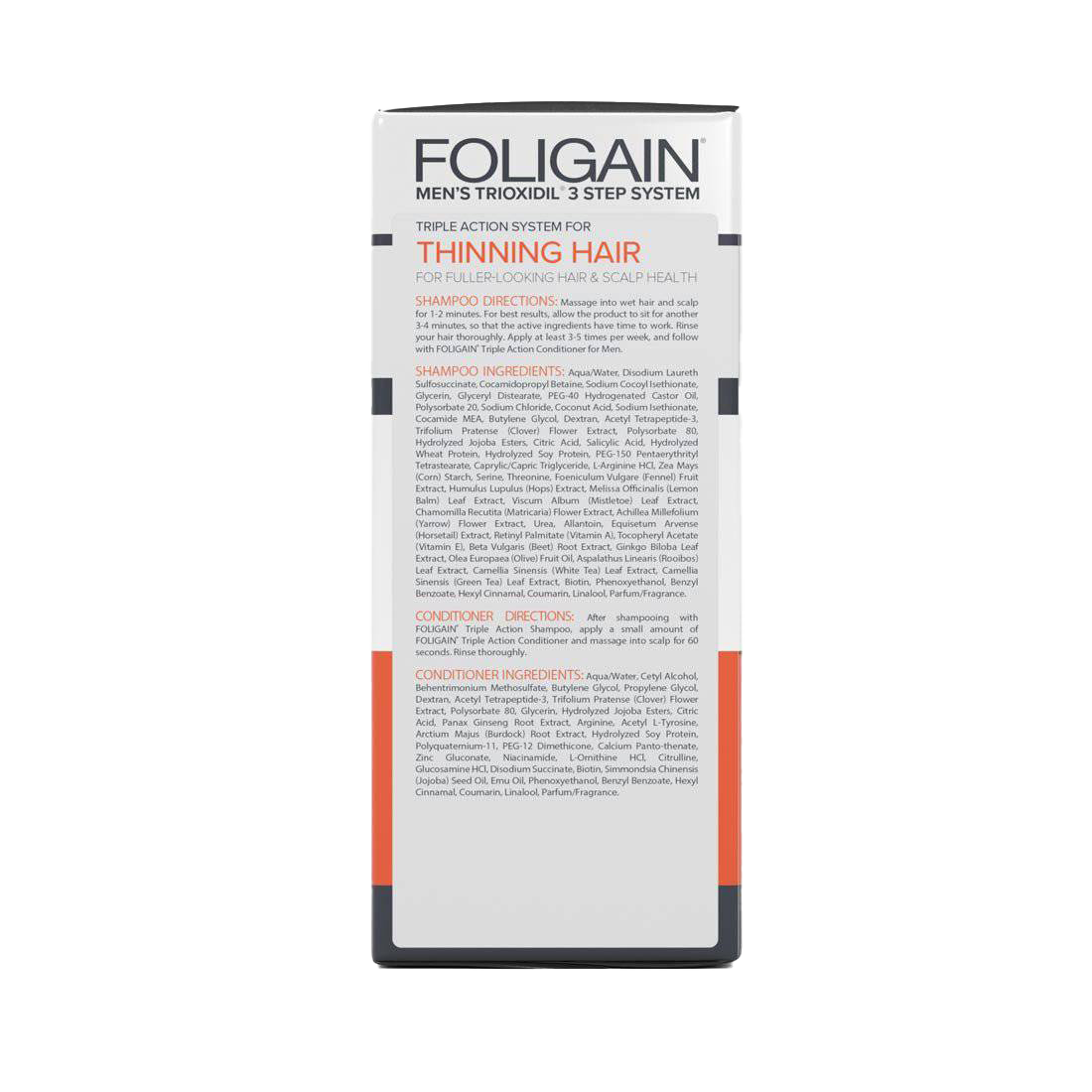 Foligain - Système complet triple action pour hommes (pack de démarrage 3 pièces) 