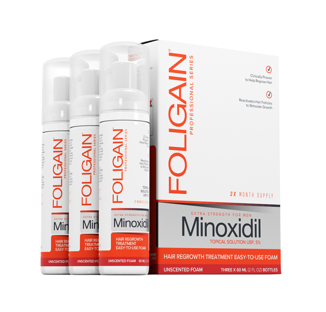 Foligain - Advanced Hair Regrowth Treatment Foam For Men with Minoxidil 5%