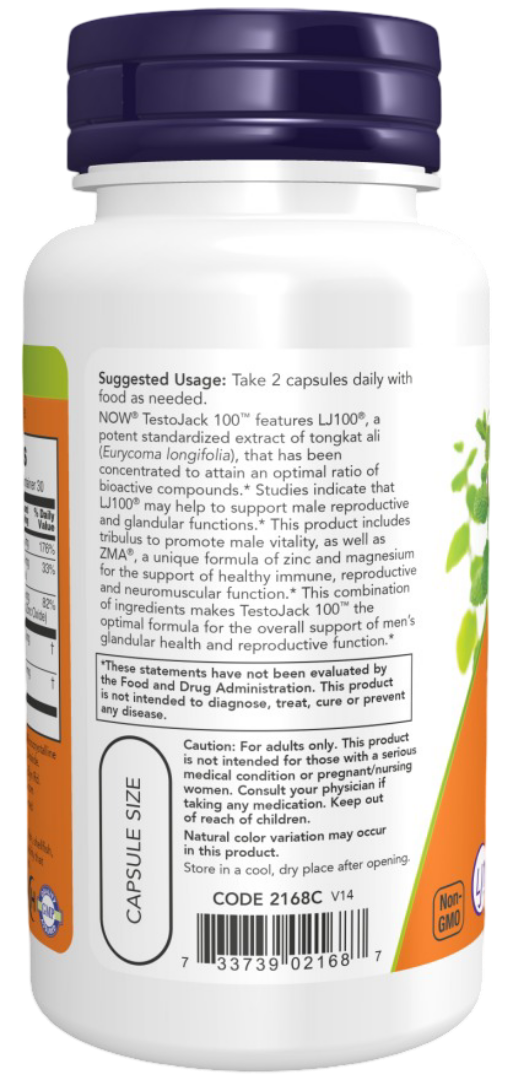 NOW Foods Supplement bottle with label showing usage instructions and product details.