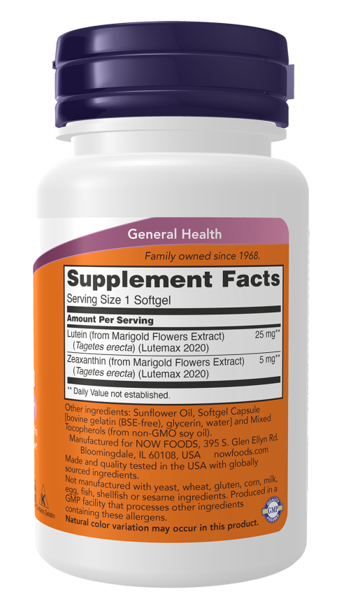 Now - Lutein & Zeaxanthin (Lutemax 2020)