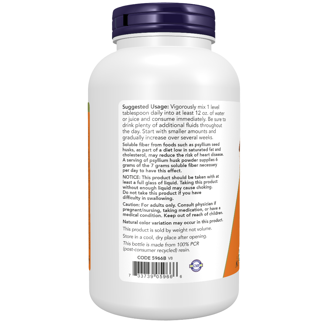 Maintenant - Poudre d'enveloppe de psyllium, 340 g