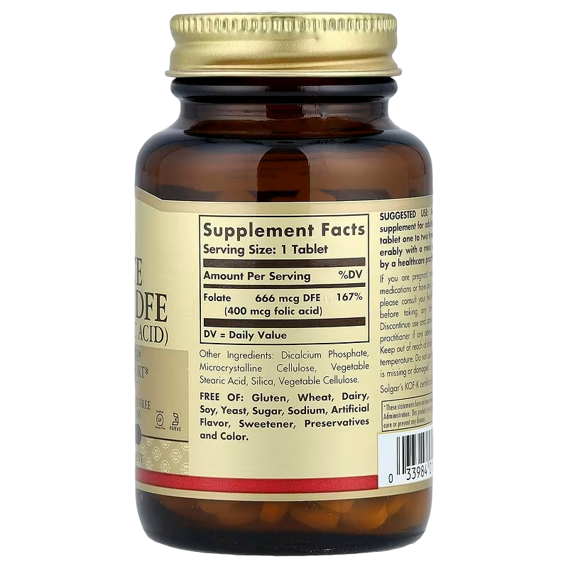Solgar -  Folate 666 MCG DFE (FOLIC ACID 400 MCG) 250 Tablets