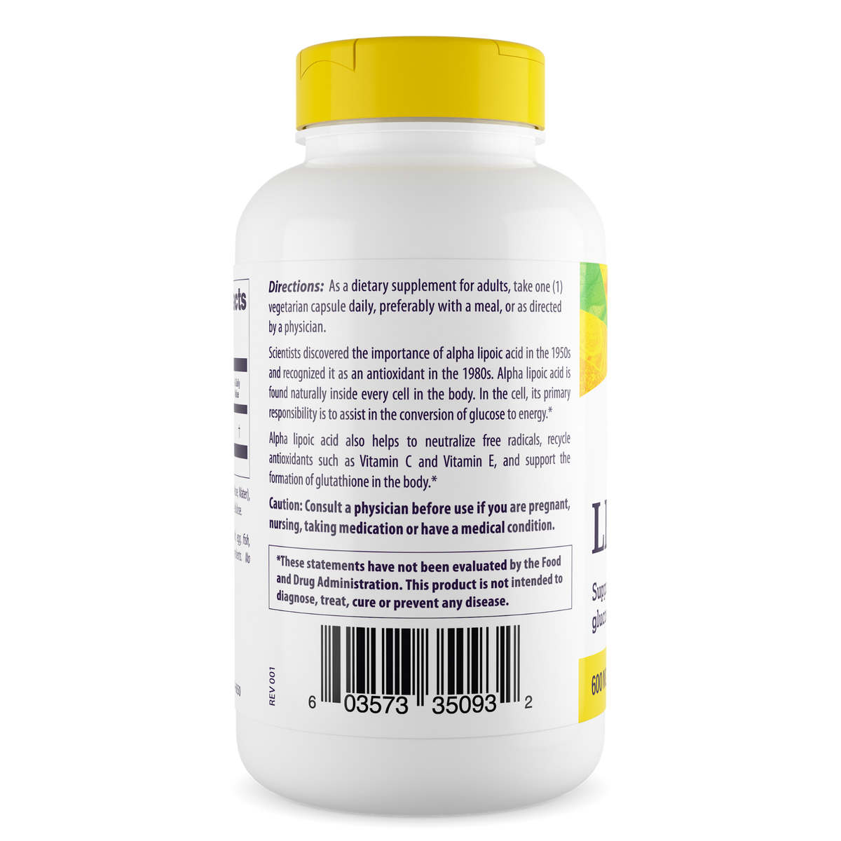 Healthy Origins - Alpha Lipoic Acid 600mg