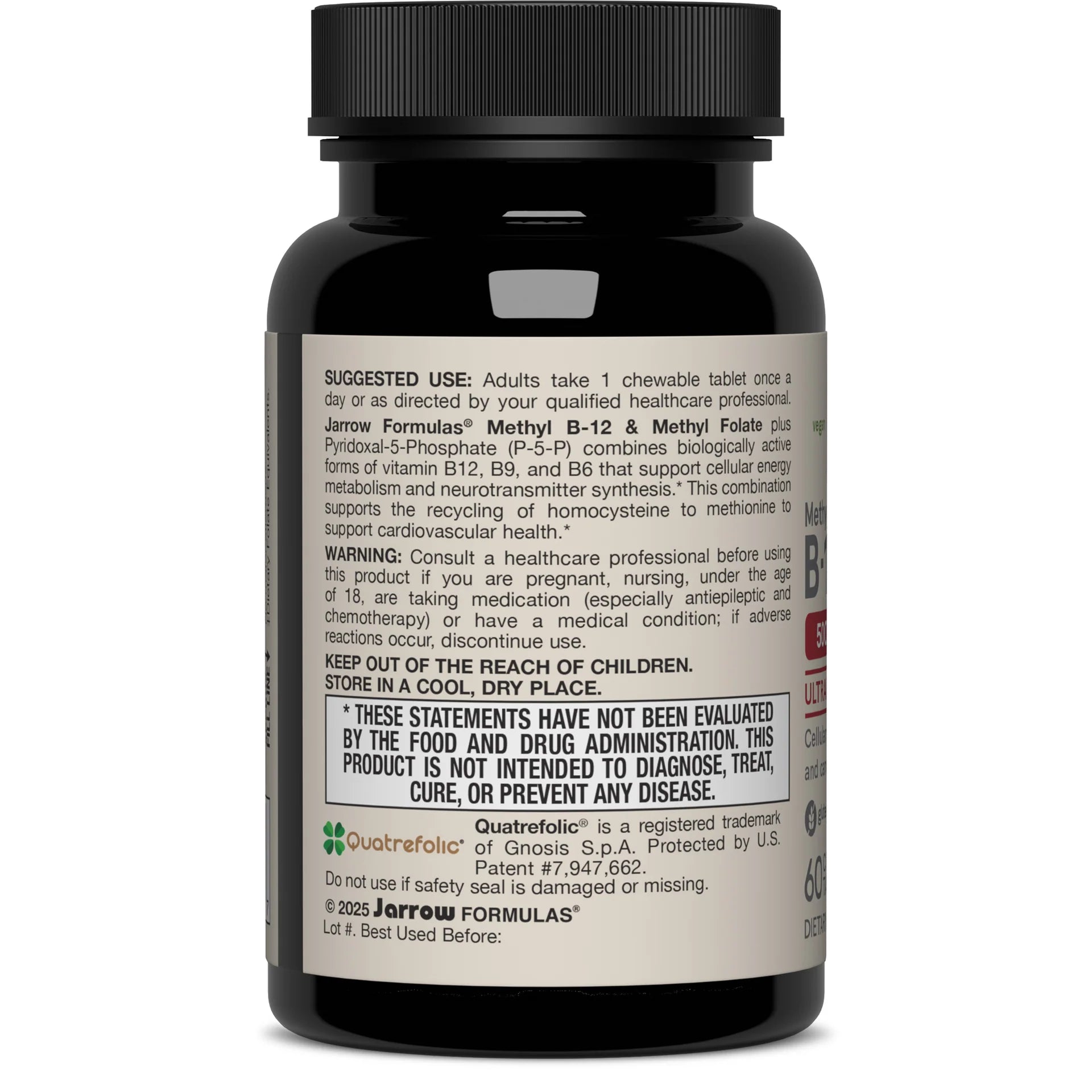 Jarrow - Vegan Methyl B-12 & Methyl Folate (Cherry Flavour)
