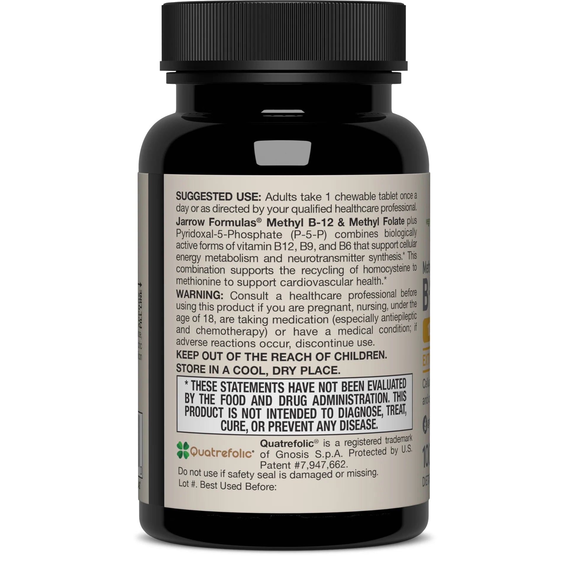 Jarrow - Vegan Methyl B-12 & Methyl Folate (Lemon Flavour)