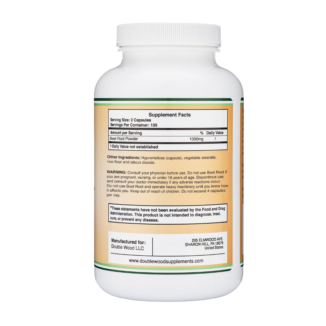 Double Wood - Racine de Betterave - 210 x 500 mg gélules